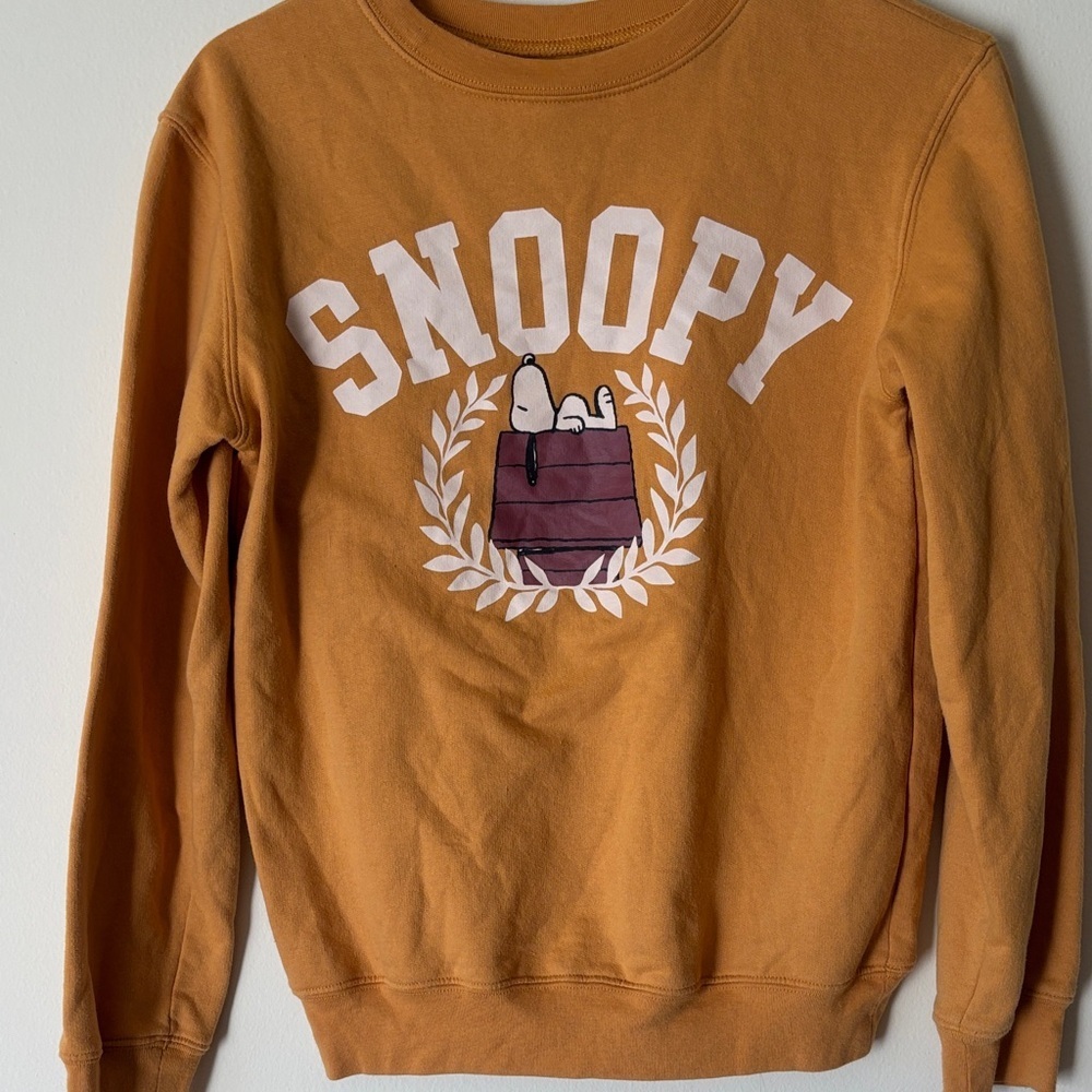 Love Tribe Snoopy Graphic Crewneck - Mustard Brown - Picture 4 of 5